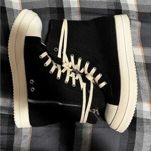 Black and White High-Top Sneakers